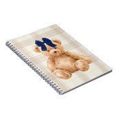 Bear with a Bow Blank Journal Notizblock (Rechte Seite)