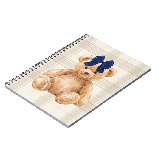 Bear with a Bow Blank Journal Notizblock (Linke Seite)