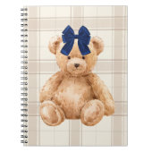 Bear with a Bow Blank Journal Notizblock (Vorderseite)
