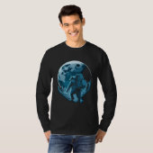 Bear With Backpack Travels On The Moon Graphic T-Shirt (Vorne ganz)