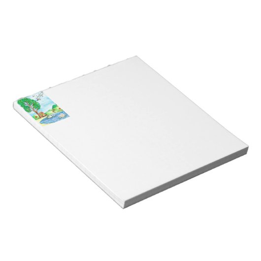"Bear with Blume" Notepad Notizblock (angewinkelt)