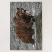 Bear with Salmon in Katmai National Park Alaska Puzzle (Vertikal)
