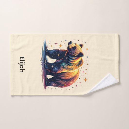 Bear With Stars Badhandtuch Set (Handtuch)