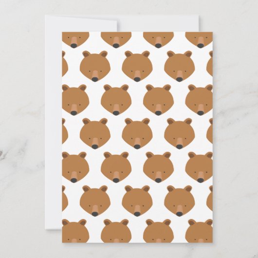 Bear Wonderful Ein 1. Geburtstag Einladung (Rückseite)