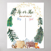 Bear Woodland Animal Camper Stimmzettel