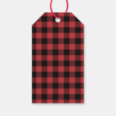 Bear Woodland Lumberjack Kariert Boy Baby Dusche Geschenkanhänger (Rückseite)