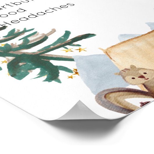 Bear Woodland Tiere Alte Ehefrauen Tales Poster (Ecke)