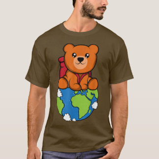 Bear World Backpacker oder Reisender T-Shirt