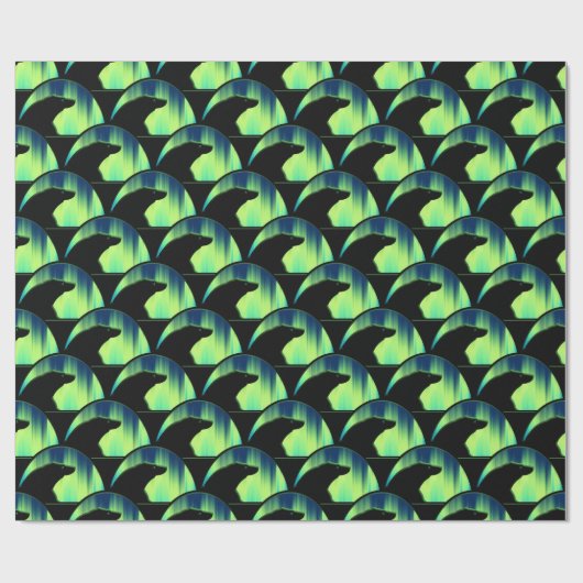 Bear Wrapping Paper Christmas Bear Art Geschenkpap Geschenkpapier (Flach)