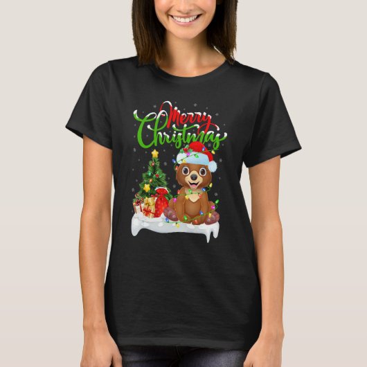 Bear Xmas Decorations Santa Bear Christmas T-Shirt (Vorderseite)