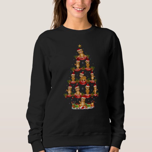Bear Xmas Holiday Santa Bear Christmas Tree Sweatshirt (Vorderseite)