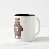 Bear y Best Vater Funny Bear Zweifarbige Tasse (VorderseiteRechts)