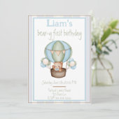 Bear-y-Geburtstag für Junge Einladung (Stehend Vorderseite)