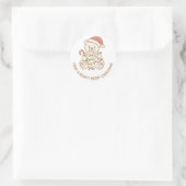 Bear y Merry Christmas Sticker (Tasche)