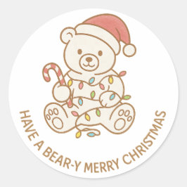 Bear y Merry Christmas Sticker