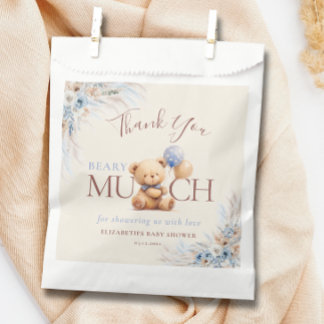 Bear-y Much Teddy Bear Baby Shower Thank You Geschenktütchen
