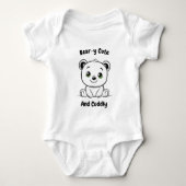 Bear-y-Niedlich und Cudly Baby Bear Design Baby Strampler (Vorderseite)
