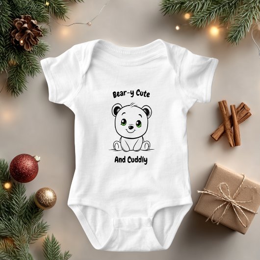 Bear-y-Niedlich und Cudly Baby Bear Design Baby Strampler