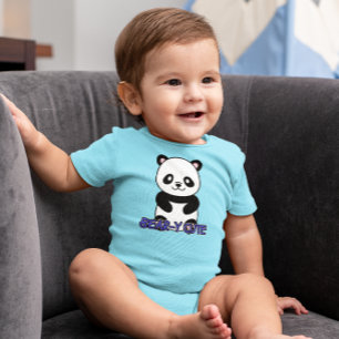 BEAR-Y-NIEDLICHER PANDA-BLAU (VORDER UND ZURÜCK) BABY STRAMPLER