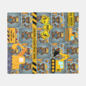 Bear Yellow Construction-Enthusiasten Fleecedecke (Vorderseite (Horizontal))