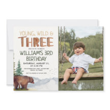 Bear-Young Wild und Three Boys 3. Geburtstag