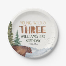 Bear-Young Wild und Three Boys 3. Geburtstag