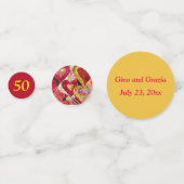 Bearbeitbar 50. Hochzeitstag Konfetti (Vorderseiten)