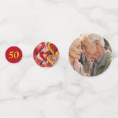 Bearbeitbar 50. Hochzeitstag Konfetti (Rückseiten)