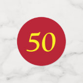 Bearbeitbar 50. Hochzeitstag Konfetti (Klein Vorderseite)