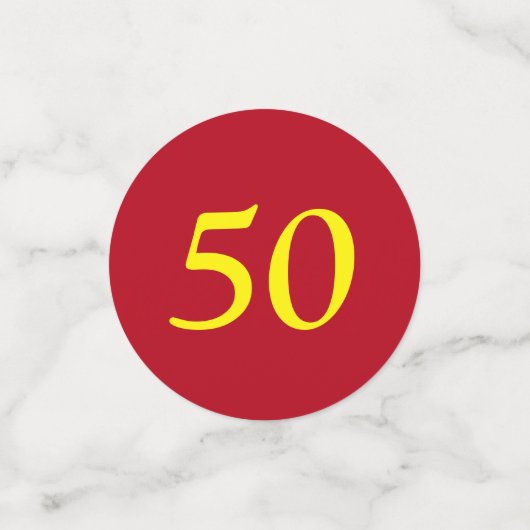 Bearbeitbar 50. Hochzeitstag Konfetti (Klein Vorderseite)