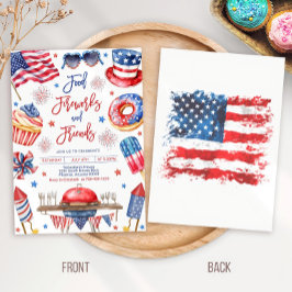 Bearbeitbar am 4. Juli GRILLEN Einladung, 4. Einladung