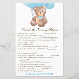 Bearbeitbar Beenden Sie das Kinderzimmer-Rhyme mit