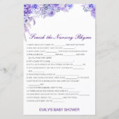 Bearbeitbar Beenden Sie das Kinderzimmer-Rhyme mit (Vorderseite)