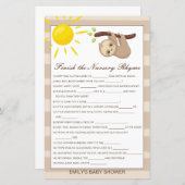 Bearbeitbar Beenden Sie das Kinderzimmer-Rhyme mit (Vorne/Hinten)