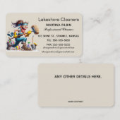 Bearbeitbar Beruflicher Reiniger Visitenkarte (Vorne/Hinten)
