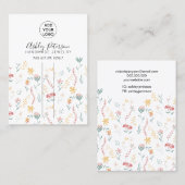 Bearbeitbar Blumen Logo Schmuck Haarschnitt Barret Visitenkarte (Vorne/Hinten)