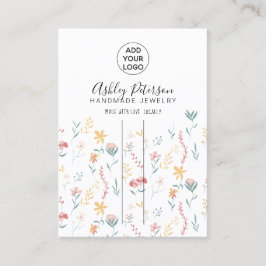 Bearbeitbar Blumen Logo Schmuck Haarschnitt Barret Visitenkarte