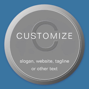 Bearbeitbar dunkelgraues Monogramm-Design Runder Aufkleber