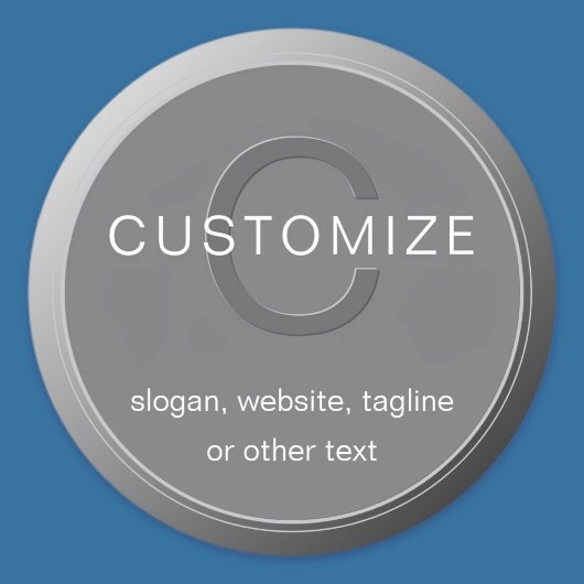 Bearbeitbar dunkelgraues Monogramm-Design Runder Aufkleber