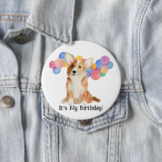 Bearbeitbar "Es ist mein Geburtstag!" Button (Beispiel)