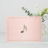 Bearbeitbar formales Schwarzes Gold Musiknote Gold Karte (Stehend Vorderseite)