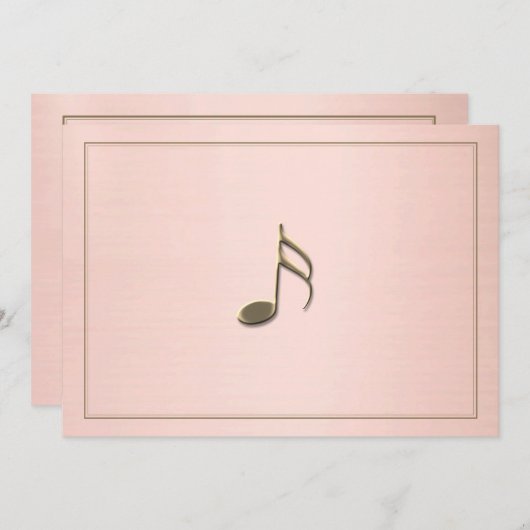 Bearbeitbar formales Schwarzes Gold Musiknote Gold Karte (Vorne/Hinten)