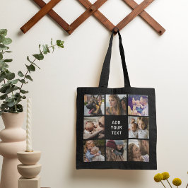 Bearbeitbar Foto Collage Black Tasche