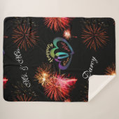 Bearbeitbar - glücklich immer nach mit Fireworks Sherpadecke (Vorderseite (Horizontal))