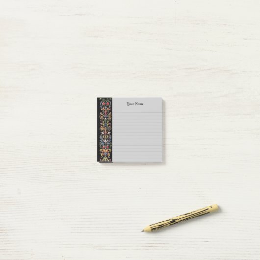 bearbeitbar gotisch beleuchtet mittelalterlich post-it klebezettel (Auf Schreibtisch)