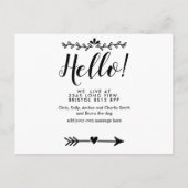 Bearbeitbar Hello Neighbour, New Address, Intro Ankündigungspostkarte (Rückseite)