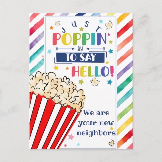 Bearbeitbar Hello Neighbour, New Address, Intro Ankündigungspostkarte (Vorderseite)