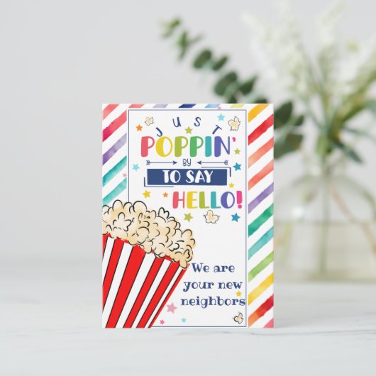 Bearbeitbar Hello Neighbour, New Address, Intro Ankündigungspostkarte (Stehend Vorderseite)