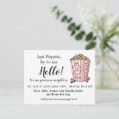 Bearbeitbar Hello Neighbour, New Address, Popcorn Ankündigungspostkarte (Stehend Vorderseite)