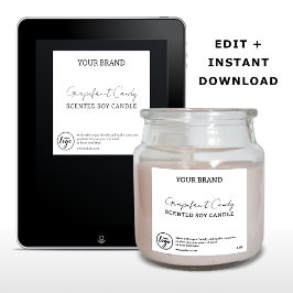 Bearbeitbar herunterladbare, einfache Kerzenplatte Einladung